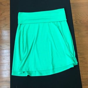 Fold over mini skirt.